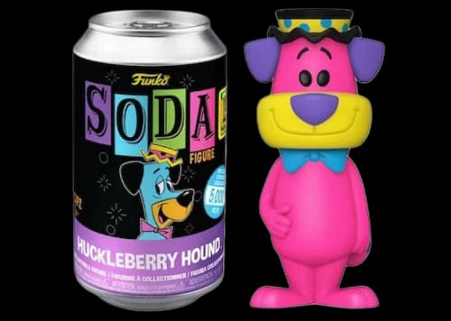 Funko Soda Huckleberry Hound Blacklight 2022 SDCC Exclusive Open Can Chase Figure