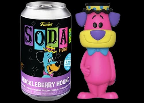 Funko Soda Huckleberry Hound Blacklight 2022 Summer Convention Exclusive Open Can Chase Figure