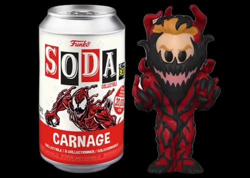 Funko Soda Marvel Carnage Entertainment Earth Exclusive Open Can Chase Figure
