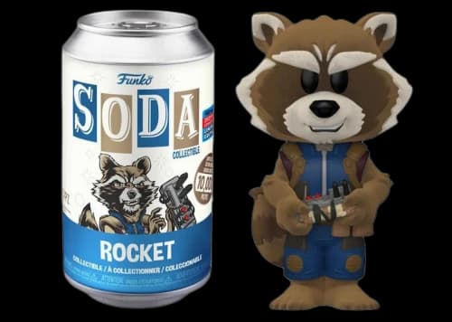 Funko Soda Marvel Rocket 2021 Fall Convention Exclusive Open Can Chase Figure