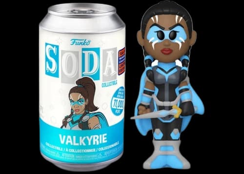 Funko Soda Marvel Studios Thor: Love and Thunder Valkyrie 2023 Wondrous Convention Exclusive Open Can Figure