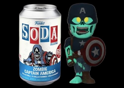 Funko Soda Marvel Studios What If...? Zombie Captain America Open Can Chase Figure