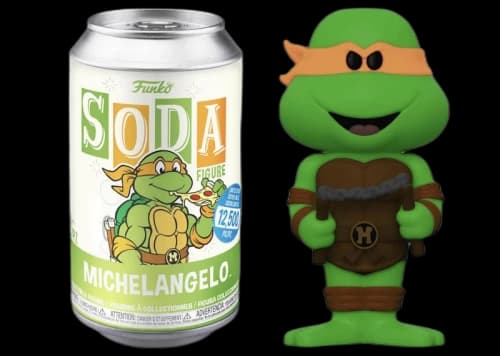 Funko Soda TMNT Michaelangelo Opened Can Chase Figure