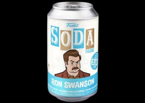 Funko Soda Parks and Recreation Ron Swanson Figure Sealed Can