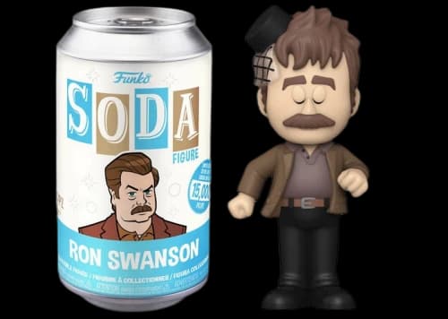 Funko Soda Parks and Recreation Ron Swanson Open Can Chase Figure