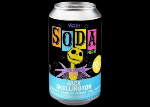 Funko Soda The Nightmare Before Christmas Black Light Jack Skellington Figure Sealed Can