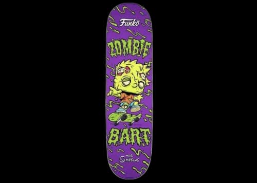 Funko The Simpsons Zombie Bart 2021 Fall Convention Exclusive Skateboard Deck