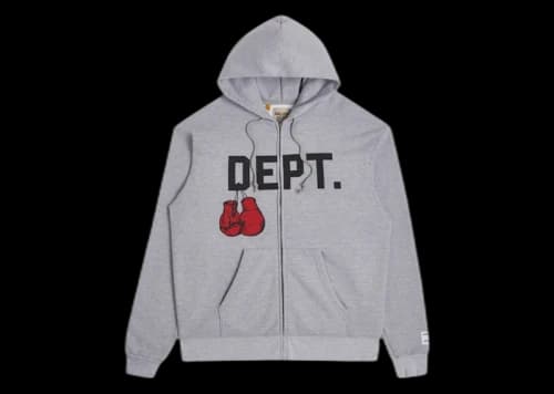 Gallery Dept. Boxing Merch Zip Hoodie Heather Grey