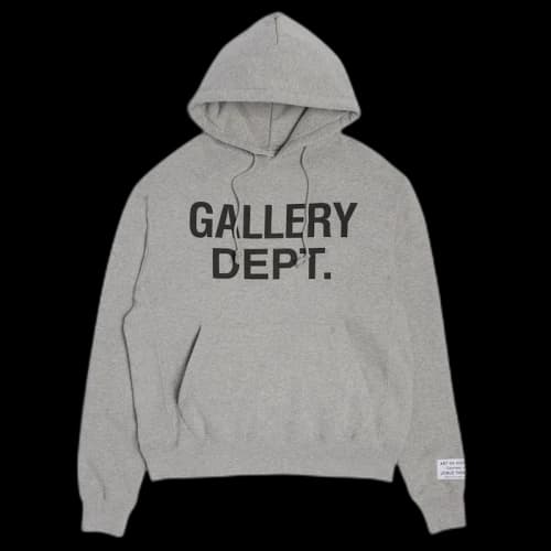 Gallery Dept. Centered Logo Hoodie Heather Grey/Black