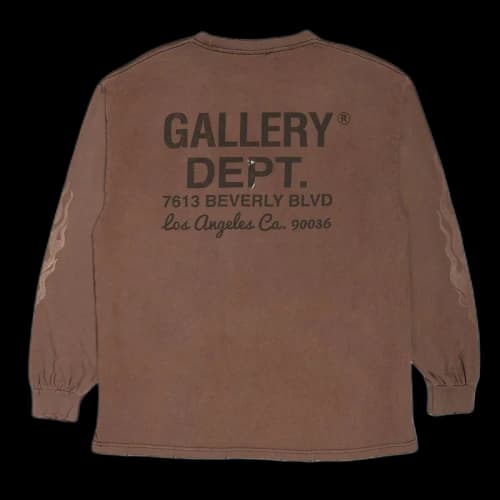 Gallery Dept. Dept. Flames L/S T-shirt Brown