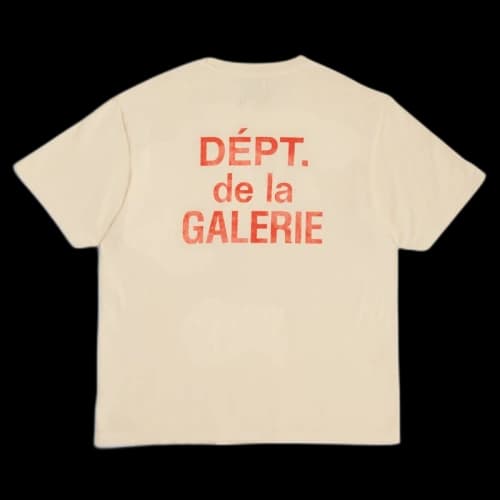 Gallery Dept. French T-shirt Cream/Orange