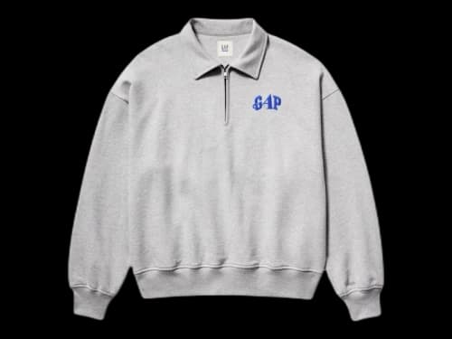 Gap x Awake NY Heavyweight Oversized Quarter-Zip Pullover Awake Heather Grey