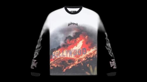 Godspeed Hollywood Inferno L/S T-shirt White/Black