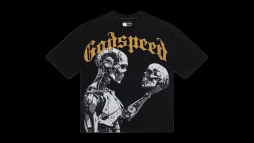 Godspeed Mankind vs AI III T-shirt Black/Yellow