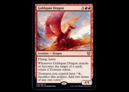 Goldspan Dragon Magic: The Gathering TCG Kaldheim Mythic #139 (Ungraded)