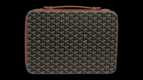 Goyard Universal Companion Goyardine Black/Tan