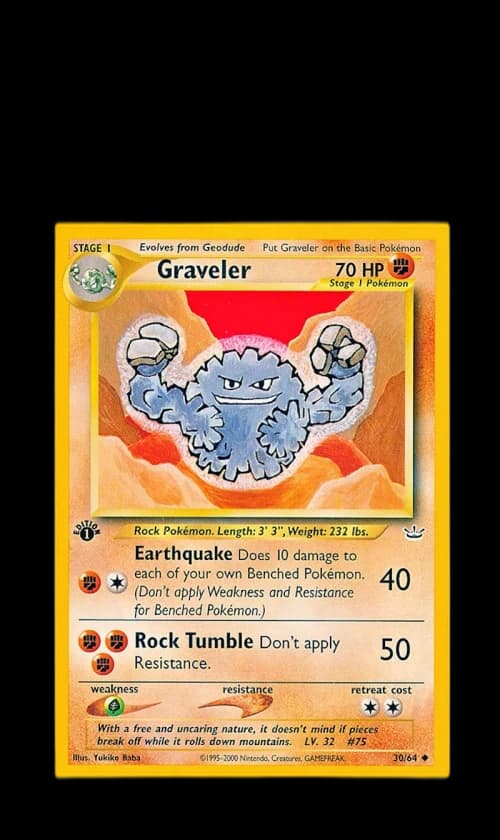 Graveler 2001 Pokemon TCG Neo Revelation 1st Edition #30/64 (PSA or BGS Graded)