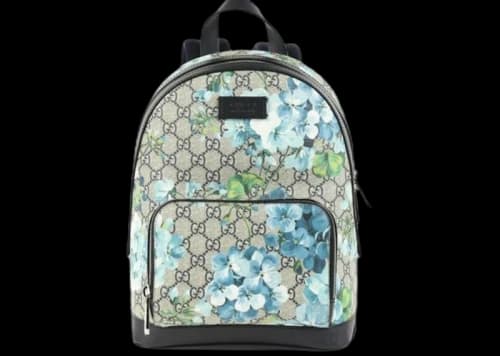 Gucci Backpack GG Supreme Blooms Small Blue