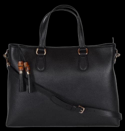 Gucci Bamboo Tassel Tote Large Black