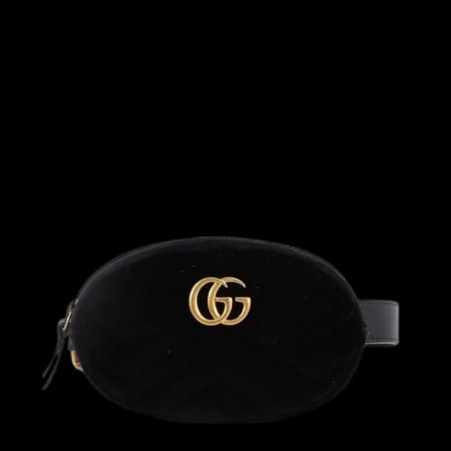 Gucci Marmont Belt Bag Matelasse Velvet Black