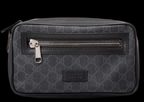Gucci Belt Bag Soft GG Supreme Web Strap Black Red
