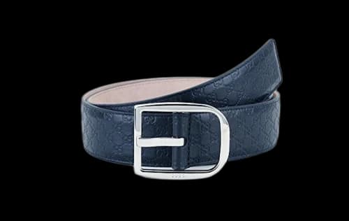 Gucci Belt MicroGuccissima 1.5 Width Navy