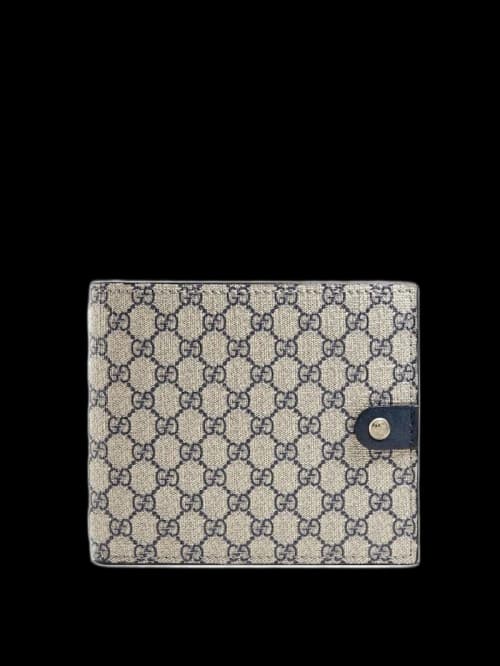 Gucci Bifold Wallet GG Supreme Blue/Beige