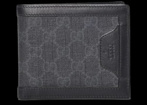 Gucci Bifold Wallet GG Supreme Grey/Black