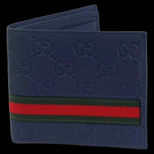 Gucci Bifold Wallet Signature Web Blue