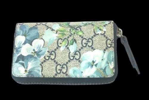Gucci Zip Pouch GG Blooms Blue/Beige