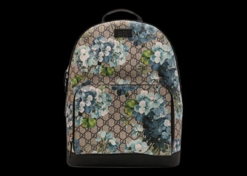 Gucci Backpack GG Supreme Blooms Medium Blue