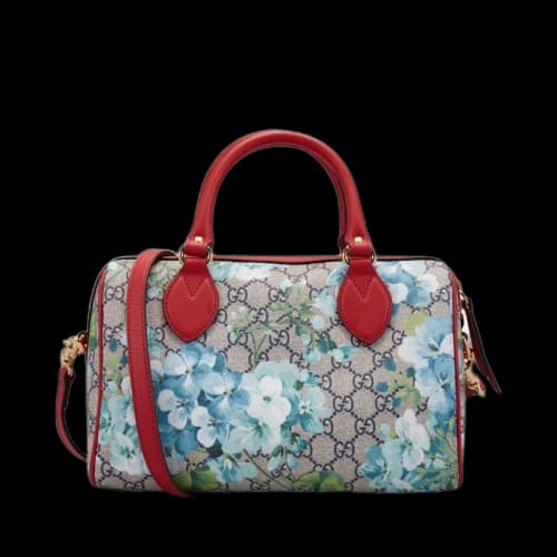 Gucci Boston GG Supreme Blooms Small Blue/Red