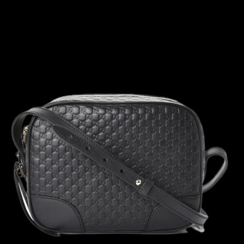 Gucci Bree Messenger MicroGuccissima Mini Black