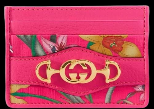 Gucci Card Case Flora (4 Card Slot) Pink