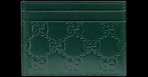 Gucci Card Case Guccissima Green