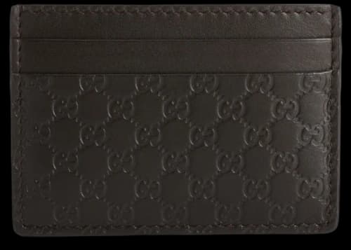 Gucci Card Case Microguccissima Black