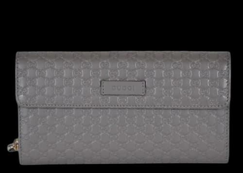 Gucci Continental Zip Around Wallet MicroGuccissima Grey