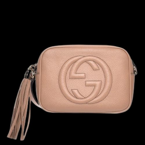 Gucci Soho Disco Leather Small Camelia