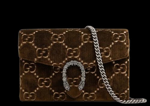 Gucci Dionysus Chain Wallet GG Wallet Mini Brown