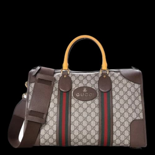 Gucci Duffle Monogram GG Supreme Web Brown