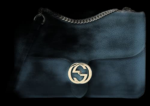 Gucci Interlocking Chain Emily Shoulder Bag Deep Cobalt