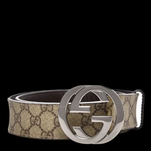 Gucci Interlocking G Belt Monogram GG Plus Dark Brown