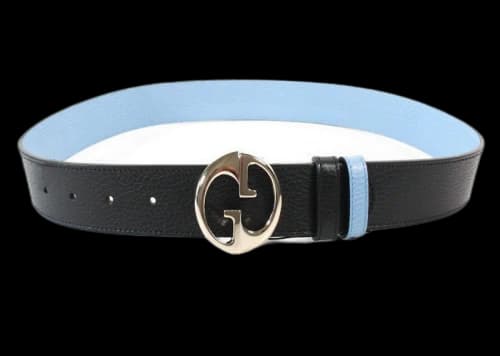 Gucci Interlocking Reversible Belt 1.5 Width Black/Blue