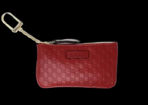 Gucci Key Pouch Microguccissima Red