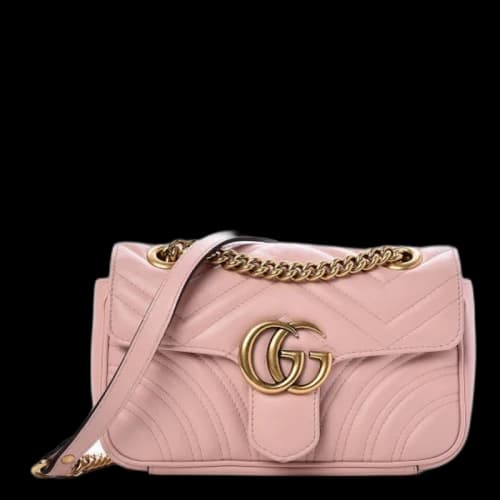 Gucci GG Marmont Shoulder Bag Matelasse Mini Light Pink