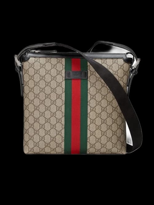 Gucci Messenger Supreme Web GG Brown/Red/Green