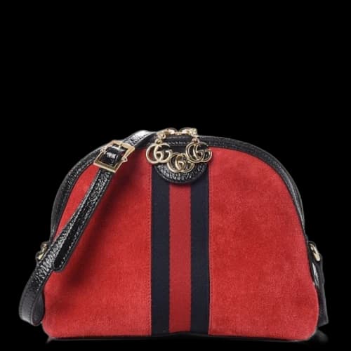 Gucci Ophidia Shoulder GG Small Hibiscus Red