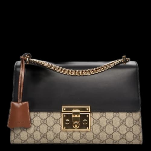 Gucci Padlock Shoulder GG Supreme Medium Beige/Black