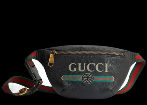 Gucci Print Belt Bag Vintage Logo Small Black