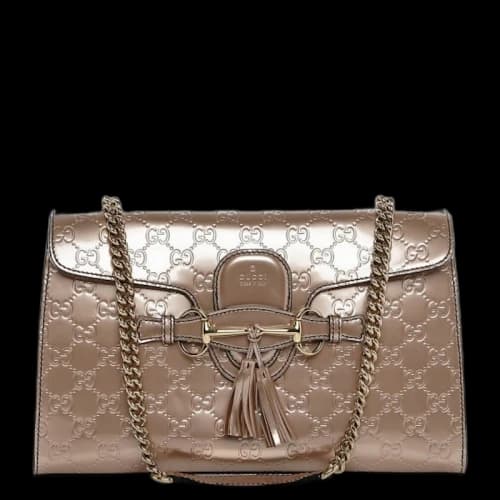 Gucci Emily Shoulder Bag Guccissima Medium Light Pink